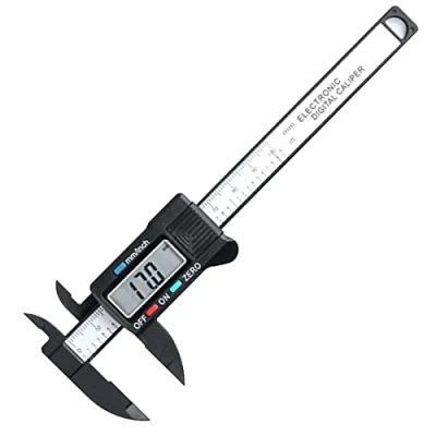 Imagen de Newaner Calibre Digital, Pie de Rey Fibra Carbono 150 mm / 6&quot; con Pantalla LCD Transparente y Batería Respaldo, para Mediciones Externas, Internas, Profundidad Paso