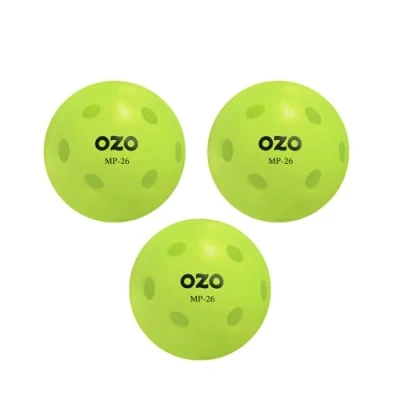 Imagen de OZO Pickleball Set de 3 Bolas para Interiores, 26 Agujeros, Moldeo por Rotación