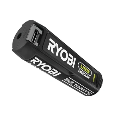Imagen de RYOBI batería USB de litio (4 V, 2,0 Ah, compatible con la gama y útil como externa, viene cable C RB420