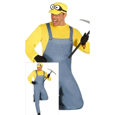 Imagen de FIESTAS GUIRCA Disfraz Minero Amarillo Hombre Disfraces Divertido Talla M 48 50