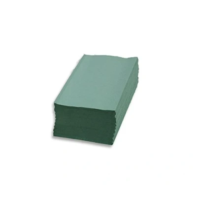 Imagen de Saten, Toalla de Papel Mano, Celulosa Reciclada, Plegado V, 21x24, Gofrada, 1 Capa, 20 paquetes 200 Unidades, Verde