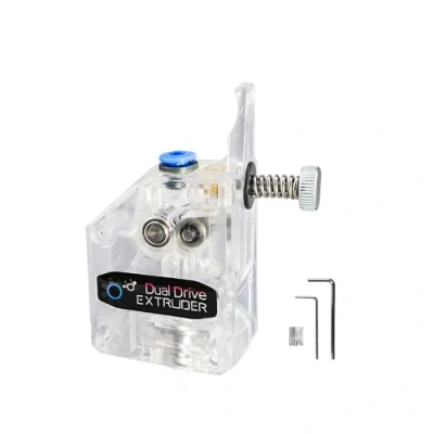 Imagen de 3DMAN Bowden Dual Drive Extruder Universal Geared for Ender 3 V2, Pro, Series, 5 Plus, CR10 Vyper Series and Other 3D Printers Transparent