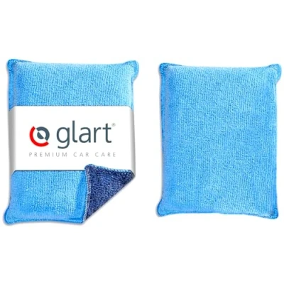 Imagen de Glart Juego de 2 Discos Microfibra para Coche, Color Azul y Gris, Material Microfibra, paño seco contra el empañamiento del Parabrisas