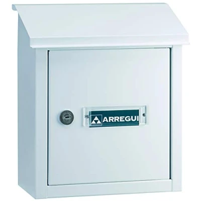 Imagen de ARREGUI V4091 Buzón Recogecartas de Acero Para Puertas o Verjas en el Interior, Boca 23x4 cm, Tamaño S (Correo DIN A5), Resistente a la Intemperie, Fácil Instalar, Blanco