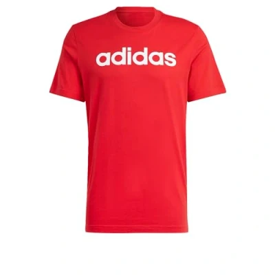 Imagen de adidas Hombre Essentials Single Jersey Linear Embroidered Logo Tee, Better Scarlet, M