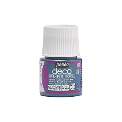 Imagen de Pébéo 285112 112 Blue Pearl Pintura acrílica (Mate, 45 ml), Color Azul nacarado