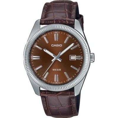 Imagen de Casio Reloj Analógico para Hombres de Cuarzo con Correa en Cuero MTP 1302PL 5AVEF