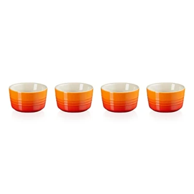 Imagen de Le Creuset Ramekins Orange Red ø 8 cm / 100 ml 4 Pieces