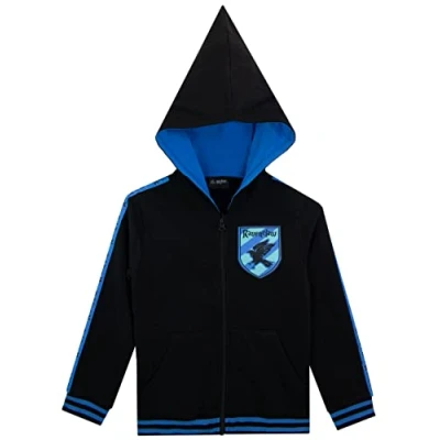 Imagen de Harry Potter Ravenclaw Sudadera con Capucha de Punta para Niños Negro 7 8 años