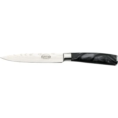 Imagen de Rockingham Forge Cuchillo Utilitario, Serie Sunrise, 5 Pulgadas, Hoja de Acero Inoxidable con Mangos Resina, Negro Azabache, Multiuso, RF 2102BK