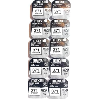Imagen de Pila Bateria 371 SR920SW 1.55V Boton Oxido Plata