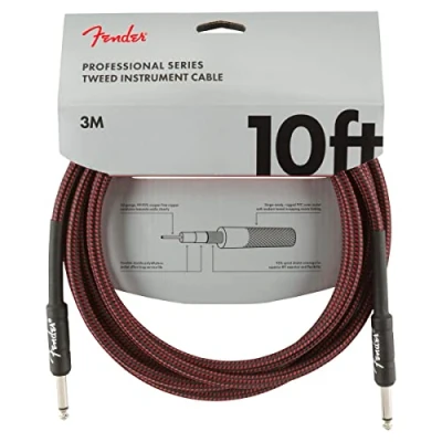Imagen de Fender 099 0820 061 Cable de instrumentos la serie profesional 10 &#039; STR / Tweed rojo