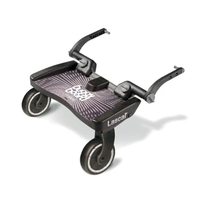 Imagen de Lascal BuggyBoard Maxi Plataforma con ruedas y amplia superficie, accesorio para niños de 2 a 6 años (22 kg), compatible casi todas las sillitas paseo, negro