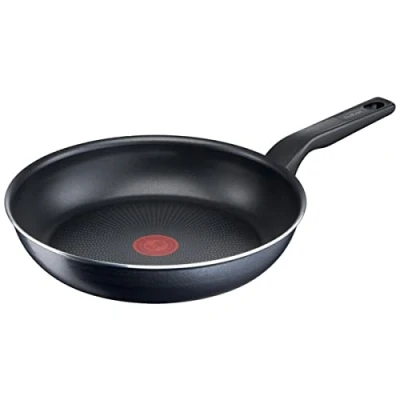 Imagen de TEFAL C38502 XL Force Sartén de 20 cm, revestimiento antiadherente, resistente, señal térmica, base difusa, forma extragrande, mango estable, color negro