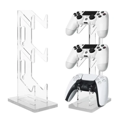 Imagen de Nizirioo soporte para mando de juegos, auriculares, 3 capas, multifunción, juego, acrílico Xbox One, Switch PS4 y PS5