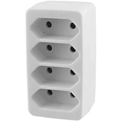 Imagen de PremiumCord Brennenstuhl Adaptador de Enchufe Europeo (4 entradas), Color Blanco
