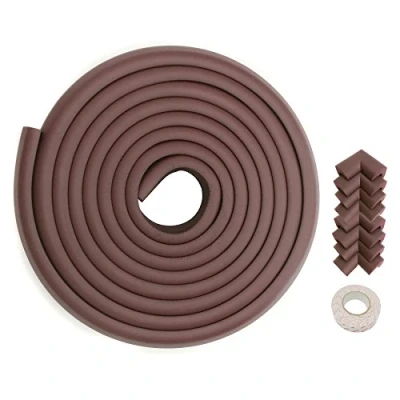 Imagen de HIMRY KX_TKD7000 Set Brown Protección de Bordes y Esquinas, marrón, 5m Kantenschutz + 8 Eckenschützer