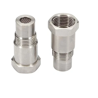 Imagen de 2 Stück Lambdasonde adapter M18x1,5mm, Konuooer mit Filter O2 Sauerstoffsensor Verlängerung 45mm für Auto Auspuffanlage Zubehör M18 x 1,5 mm Eliminator