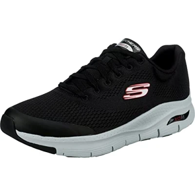 Imagen de Skechers Arch FIT, Zapatillas Hombre, Black Textile Synthetic Red Trim, 46 EU