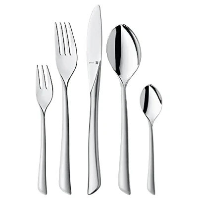 Imagen de WMF Virgina Cubertería, 30 Piezas (6 comensales), cromargan Protect, Color Plateado