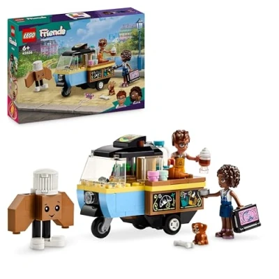 Imagen de LEGO Friends Pastelería Móvil, Cocinita y Restaurante de Juguete, Regalo para Niñas Niños 6 Años o Más, Mini Muñecos Personajes Aliya Jules, Figura Perrita Aira, Elementos Comida 42606