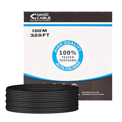 Imagen de NANOCABLE 10.20.0302 EXT BK Cable de Red Ethernet RJ45 Cat.5E UTP para Exterior, Color Negro