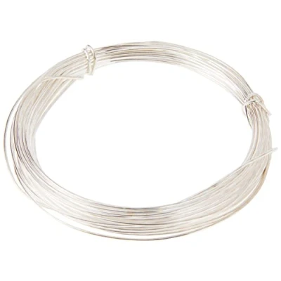 Imagen de GLOREX Alambre Plateado 0,8 mm, 6 m Núcleo de Cobre bañada, Alambre, Plata, 11.6 X 8.69 1 Cm