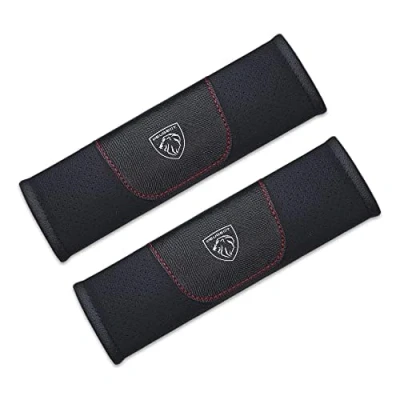 Imagen de MOOWI 2Piezas Protector Cinturon Coche para Peugeot, Transpirables Almohadilla ProteccióN Funda Cinturón de Seguridad Cubre Cinturones Coche,A