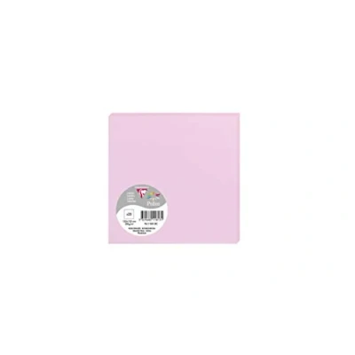 Imagen de Clairefontaine 11813C Un paquet de 25 cartes Pollen 13,5x13,5 cm 210g, Rose dragée