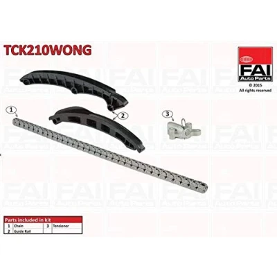 Imagen de FAI AutoParts TCK210WONG Juego de Cadena distribución sin juntas, ruedas dentadas Símplex, bajo ruido VOLKSWAGEN: Tiguan I