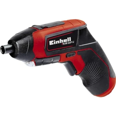 Imagen de Einhell Atornillador a batería TE SD 3,6/1 Li (Li Ion, 3,6 V, apriete 4,5 Nm, cargador Micro USB, portapuntas magnético, iluminac. LED, empuñadura suave, incl. 10 pcs. juego de puntas)