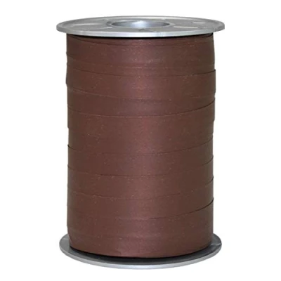 Imagen de PRÄSENT Cinta Regalo marrón Mate, 200 m de a Rayas Paperlook para Envolver Regalos, 10 mm Ancho, Accesorios decoración y Manualidades, embalar Decorativa Ocasiones Especiales