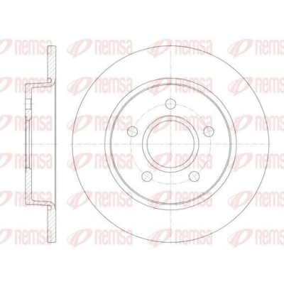 Imagen de REMSA 6846.00 Disco de freno Eje trasero 264,8, 264,8 11 5 macizo FORD: Focus 2, C Max, SSANGYONG: Korando II SUV