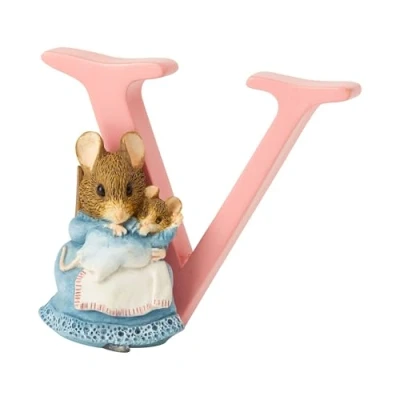 Imagen de Peter Rabbit, Figura de coneja y Letra &quot;V&quot; para colgar, Home Deco, Enesco
