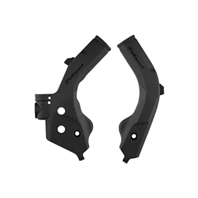 Imagen de POLISPORT 8470700001 Juego de protectores chasis fabricados en plástico duradero y resistente a los impactos compatible con motocicletas Husqvarna, GAS color negro