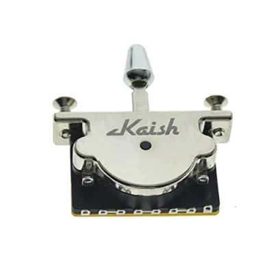 Imagen de KAISH Interruptor de palanca pastilla guitarra 3 vías resistente para Strat Tele con punta cromada plástico