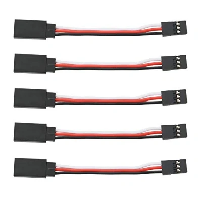 Imagen de GTIWUNG 5Pcs Cable de Extension Servo, 75mm JR Servo Extensión, Receptor Enchufes Conectores Mujer a Hombre RC Avión Extensión