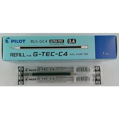 Imagen de Pilot Cartucho de recarga para bolígrafo G Tec C4, color azul (pack 12)