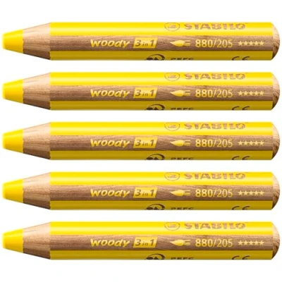 Imagen de Lápiz de Color multitalento STABILO woody 3 en 1 unidad amarillo