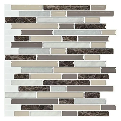 Imagen de Art3d Azulejos decorativos de vinilo 30 x cm, 10 unidades, para cocina, mármol (A17083P10)