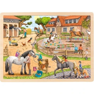 Imagen de GOKI Encaje la hípica Puzzles y Rompecabezas, Multicolor (57367)