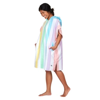 Imagen de Dock &amp; Bay Poncho para Adulto Toalla con Capucha y Bolsillos Playa Piscina Súper Absorbente, de Secado rápido Summer Unicorn Waves, Small (85x65cm, 33x26)