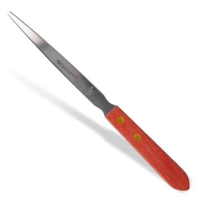 Imagen de Q Connect 44836 Abrecartas con mango de madera, 21.5 cm, color marrón