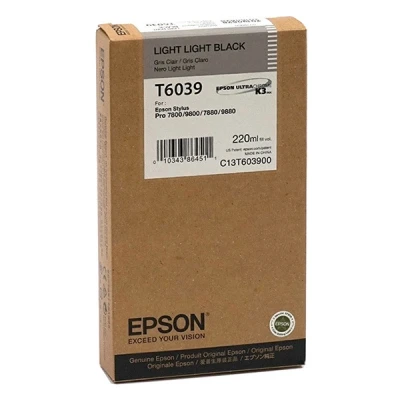 Imagen de Epson C13T603900 Cartucho de Tinta, Gris Claro, Ya Disponible en Amazon Dash Replenishment
