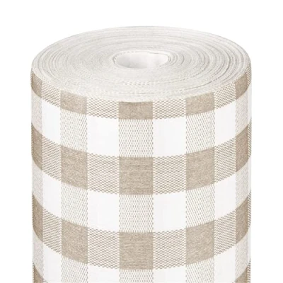 Imagen de Mantel &#039;Like Linen Vichy&#039; 70 G/M2 1,20X25 M Taupe Spunlace