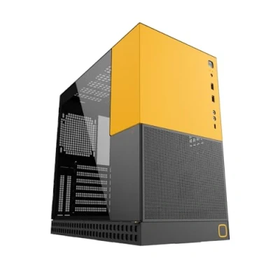 Imagen de Geometric Future M4 King Arthur Mid/Mini Tower, Caja para Juegos E ATX/ATX, Vidrio/Acero de 1,2 mm, Tipo C, Montaje Vertical GPU, Negro