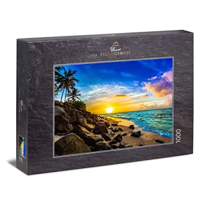 Imagen de Ulmer Puzzleschmiede Puzzle el Sol de la Tarde en Hawái: 1000 Piezas Motivo Paisaje atmosférico Puesta sobre mar