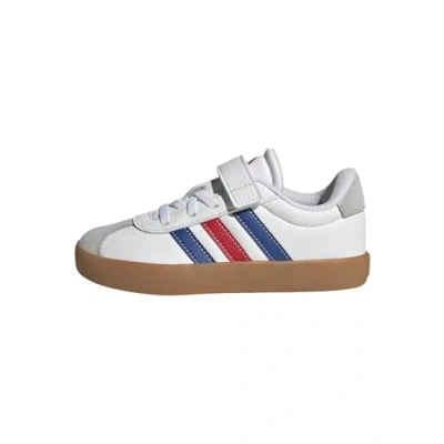 Imagen de adidas VL Court 3.0 Hook and Loop Shoes Kids, Zapatillas Unisex niños, FTWR White Team Royal Blue Better Scarlet, 30.5 EU