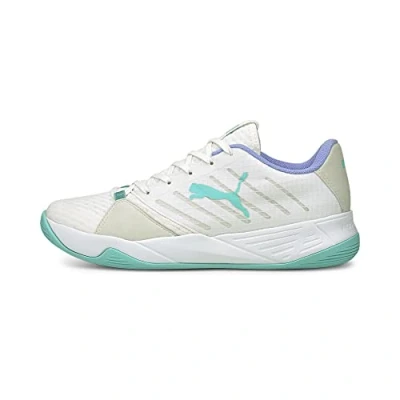Imagen de PUMA Accelerate Pro W+, Zapato de Tribunal Interior Unisex Adulto, White Neon Citrus Nimbus Cloud Porcelain, 40.5 EU