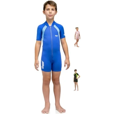 Imagen de Cressi Shorty Kid Monoshort Infantil en Neopreno de 1.5/2mm, Unisex niños, Azul/Azul Claro, XL (5/6 Años)
